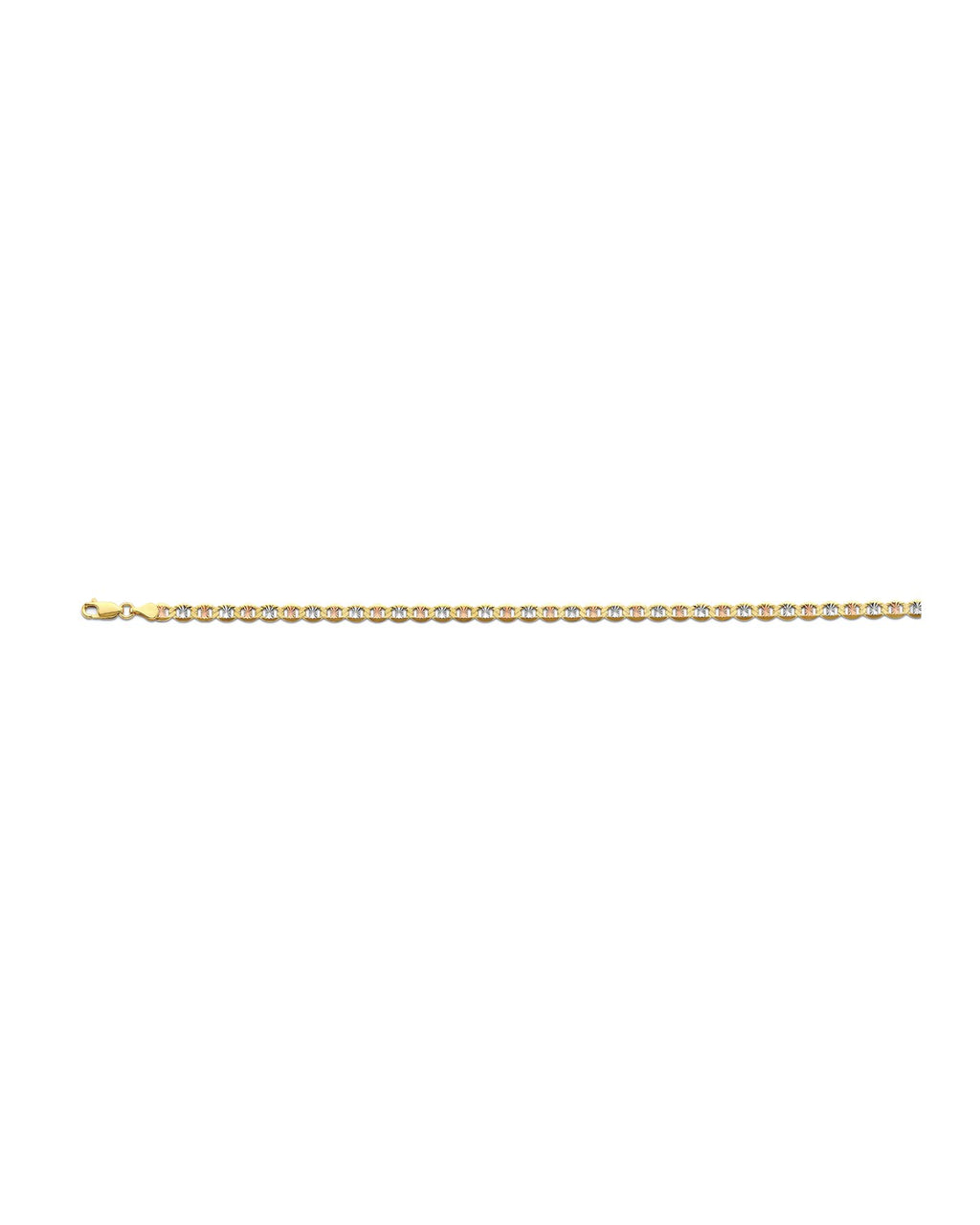 14K Tri-Color Gold 3C 4.3mm Flat Mariner Star DC Chain (CH-0668)