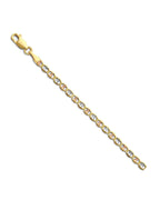 14K Tri-Color Gold 3C 3.1mm Flat Mariner Star DC Chain (CH-0669)