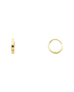 14K Yellow Gold Small Plain Huggies Earrings (ER-0220)