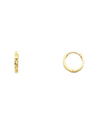 14K Yellow Gold DC Small Huggies Earrings (ER-0221)