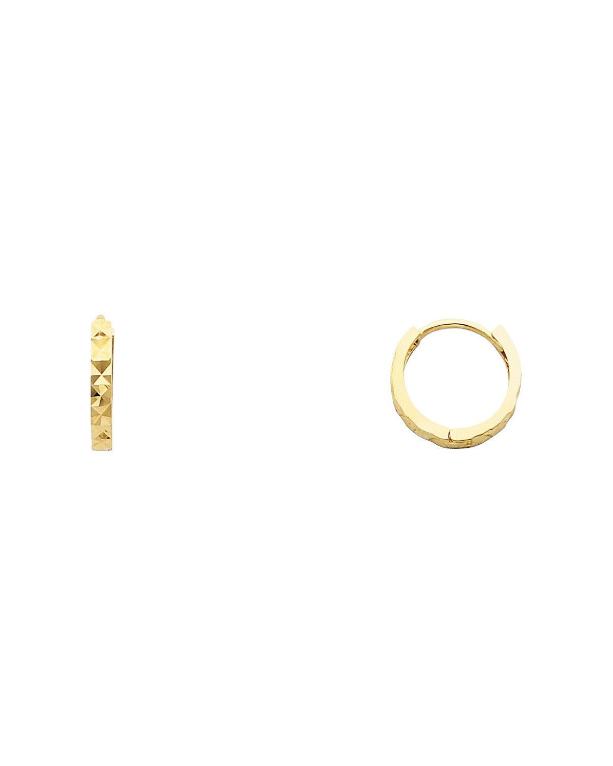 14K Yellow Gold DC Small Huggies Earrings (ER-0221)