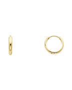 14K Yellow Gold Plain Huggies Earrings (ER-0225)
