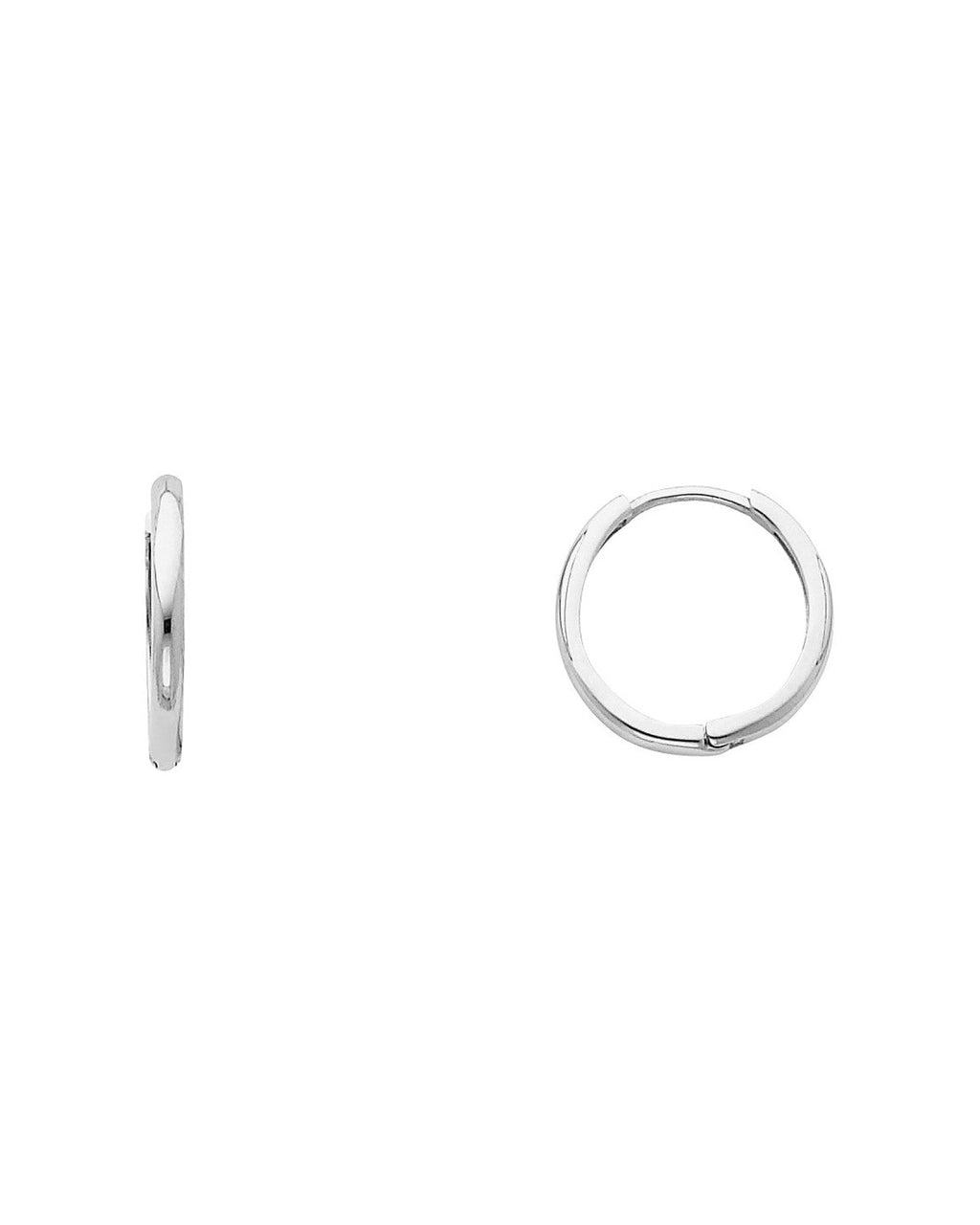 14K Yellow Gold Plain Huggies Earrings (ER-0226)