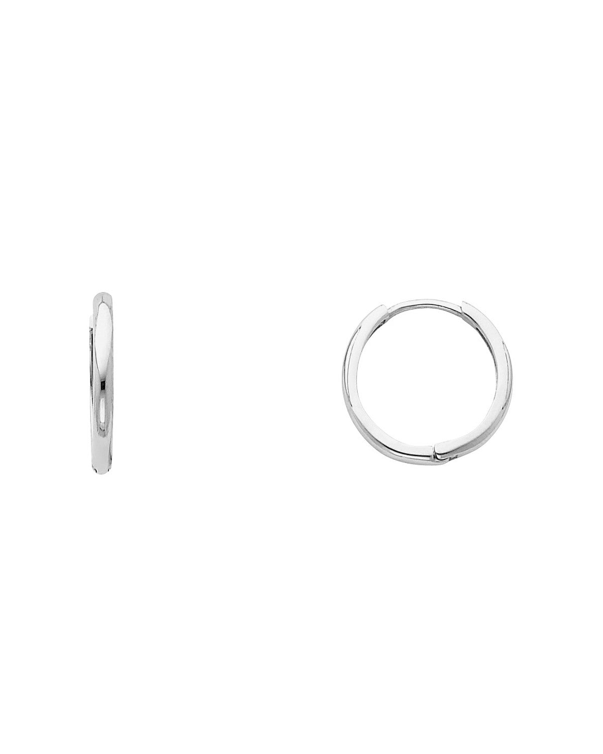14K Yellow Gold Plain Huggies Earrings (ER-0226)