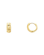 14K Yellow Gold DC Huggies Earrings (ER-0233)