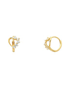 14K Yellow Gold Heart Huggies Earrings (ER-0300)
