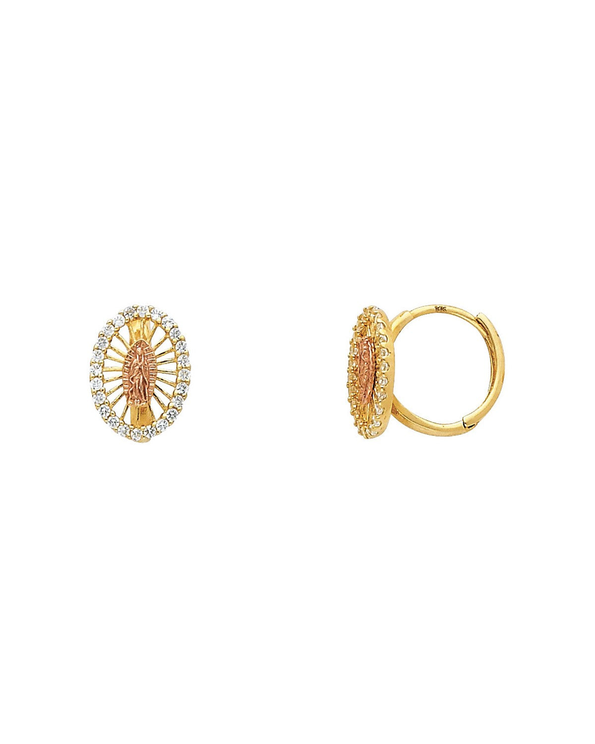 14K Yellow Gold Guadalupe Huggies Earrings (ER-0311)