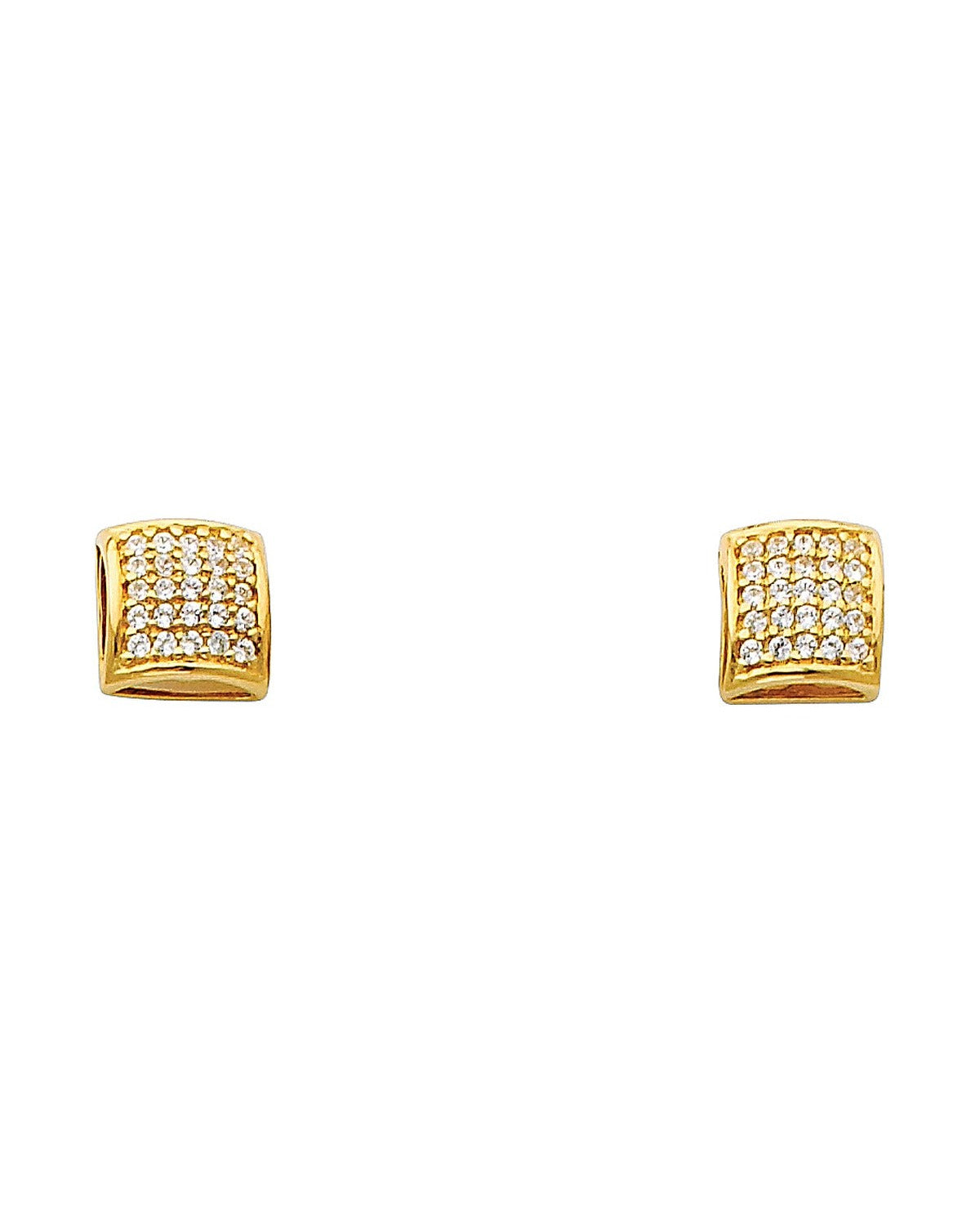 14K Yellow Gold Fancy CZ Earrings (ER-0316)
