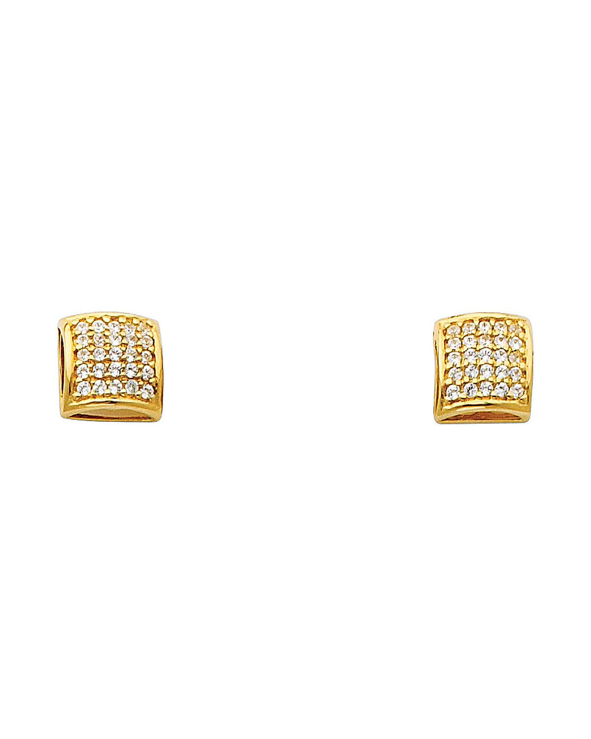 14K Yellow Gold Fancy CZ Earrings (ER-0316)