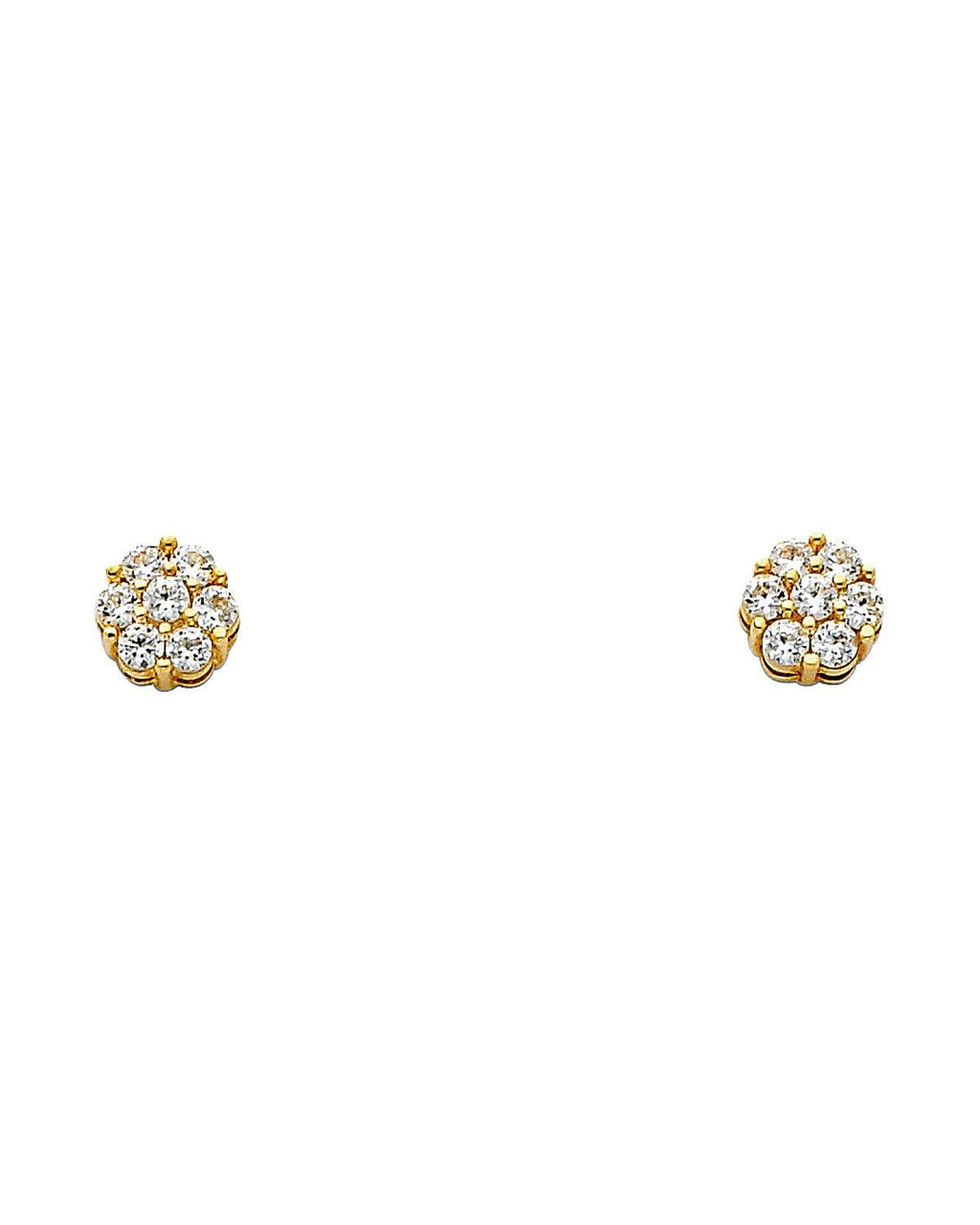 14K Yellow Gold CZ Earrings (ER-0321)