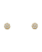14K Yellow Gold CZ Earrings (ER-0321)