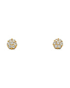 14K Yellow Gold CZ Earrings (ER-0321)