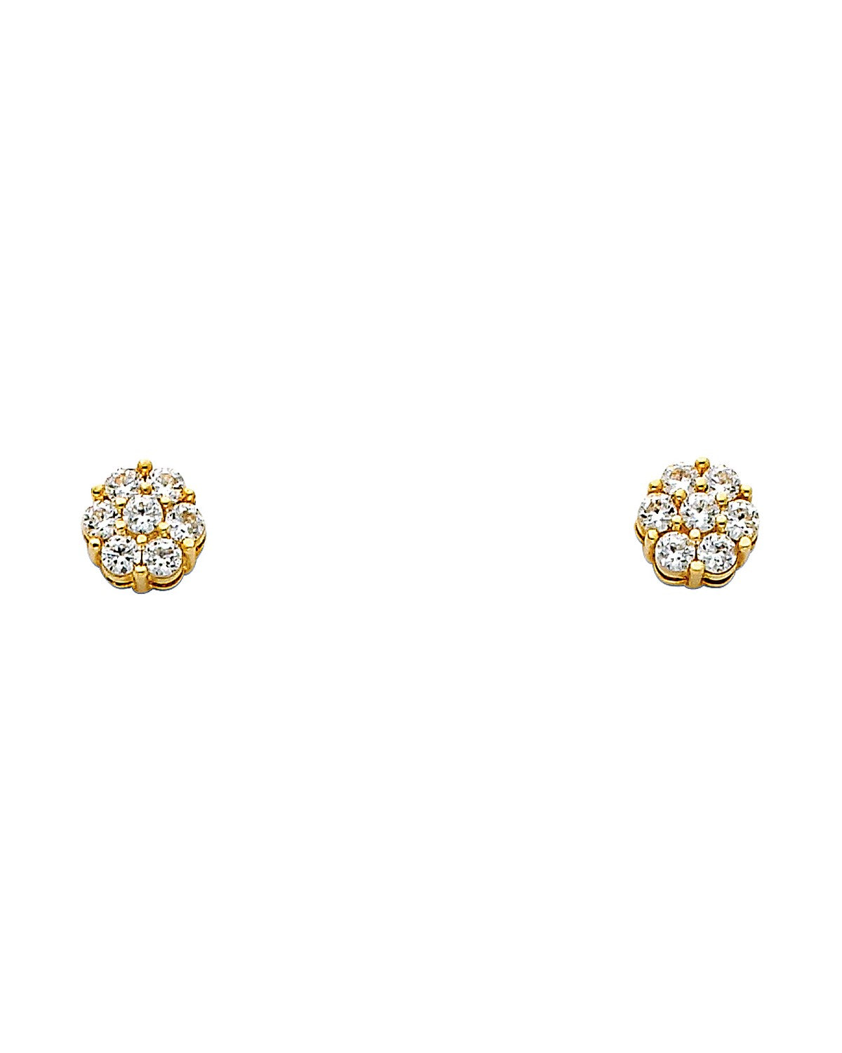 14K Yellow Gold CZ Earrings (ER-0321)