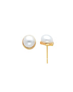 14K Yellow Gold Pearl Earrings (ER-0446)