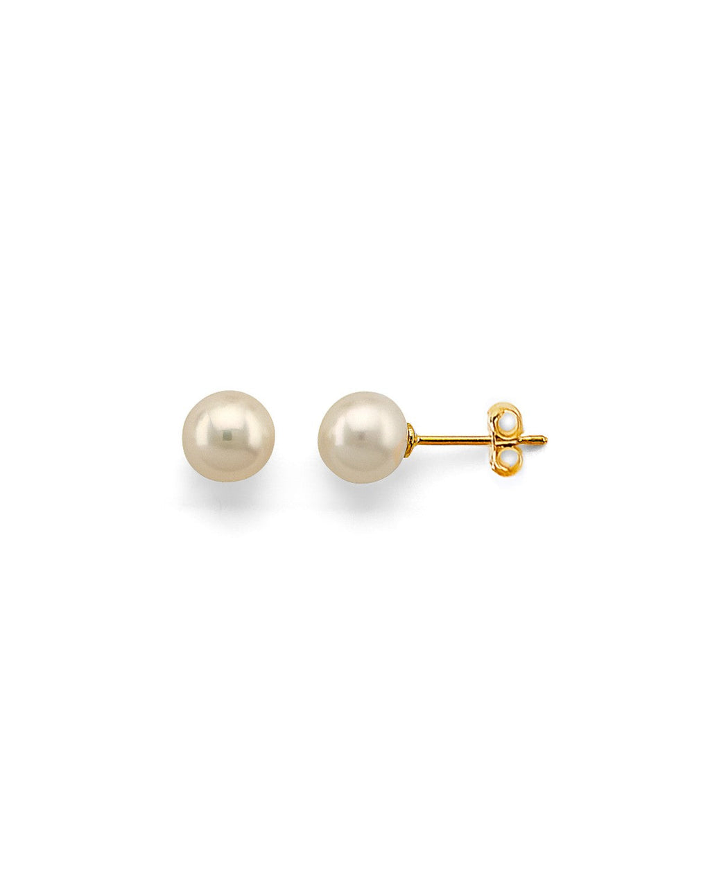 14K Yellow Gold Pearl Earrings (ER-0447)