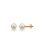 14K Yellow Gold Pearl Earrings (ER-0447)