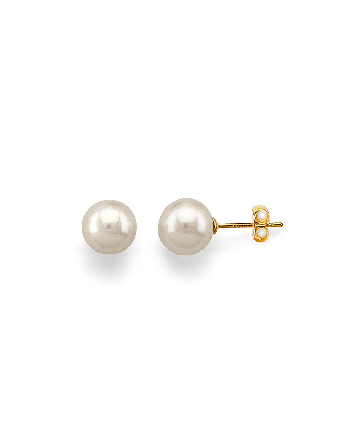 14K Yellow Gold Pearl Earrings (ER-0448)