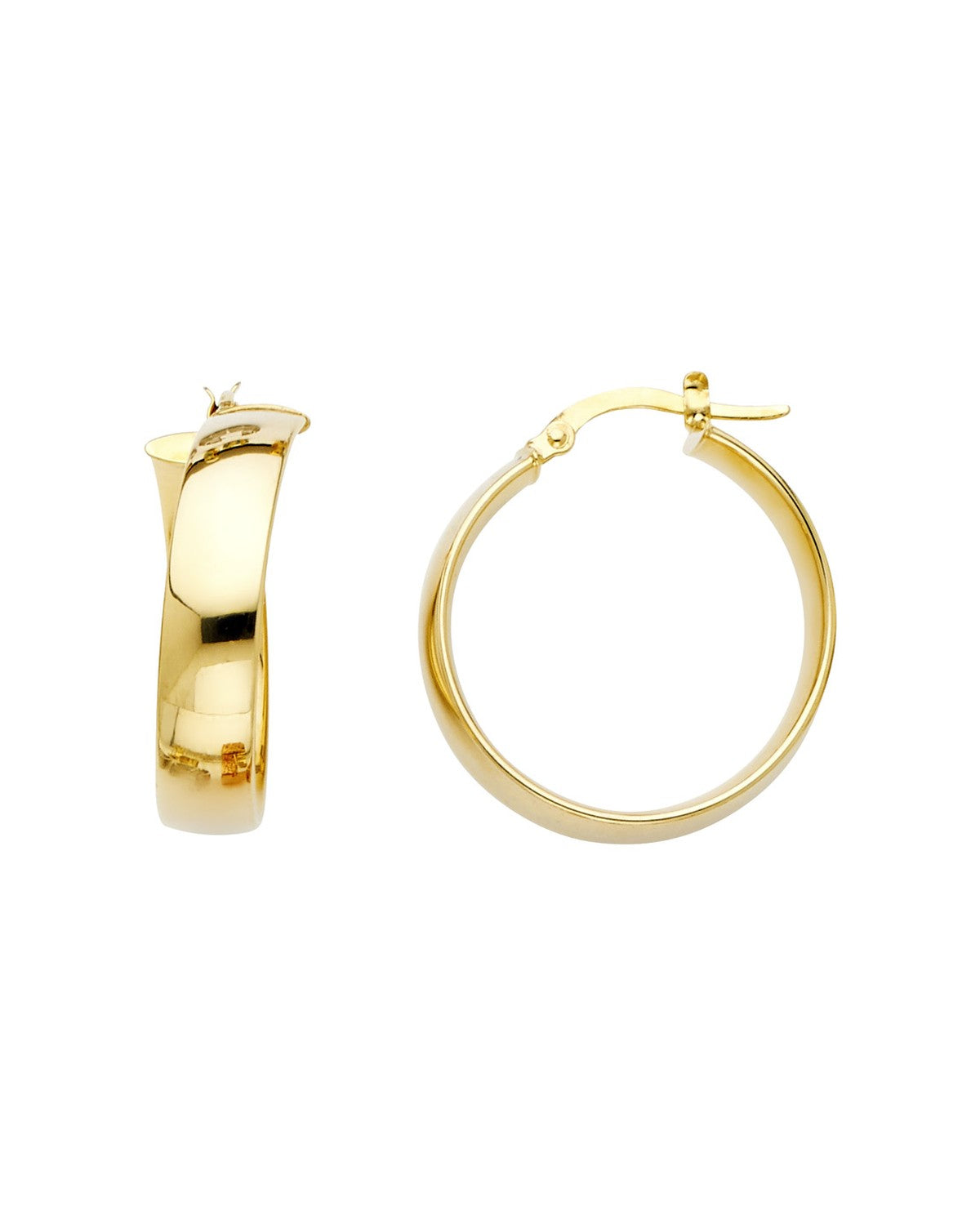 14K Yellow Gold M.Hoop Earrings (ER-0475)