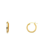 14K Yellow Gold CZ Earrings (ER-0516)