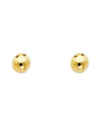 14K Yellow Gold 7mm D Ball Earrings with Puch-back (ER-0724)