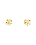 14K Yellow Gold Small Clover Post Earrings (ER-1213)