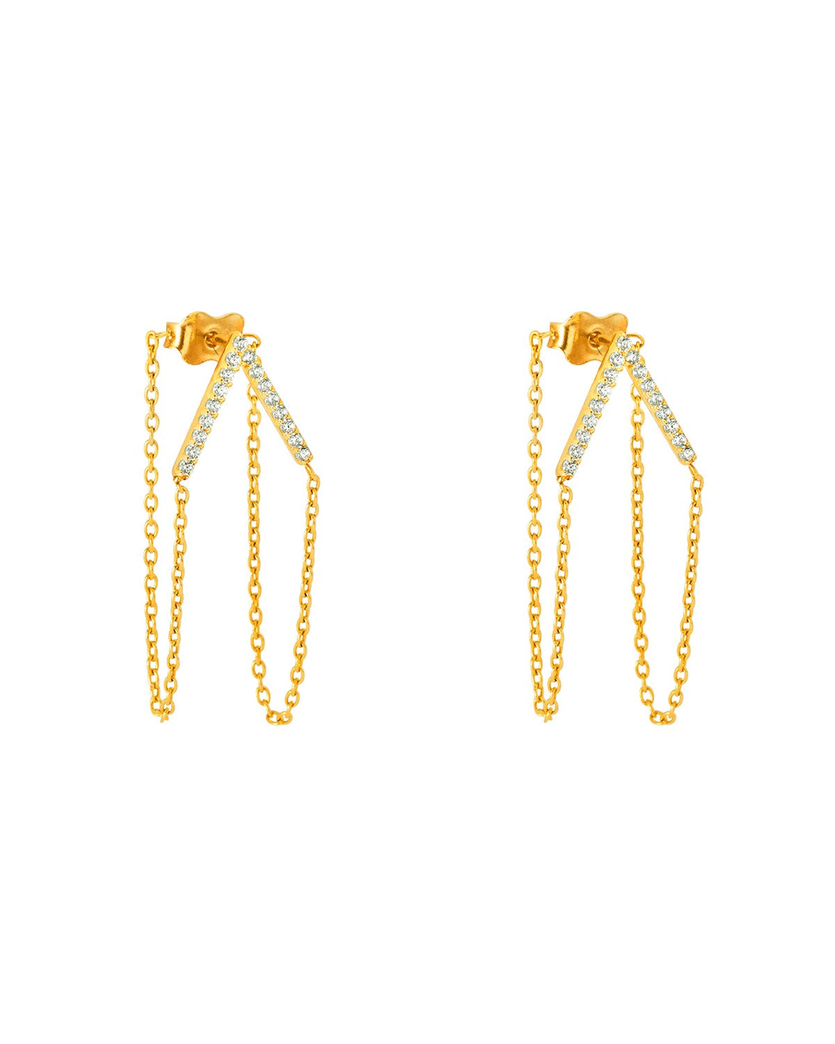 14K Yellow Gold Fancy Earrings (ER-1581)