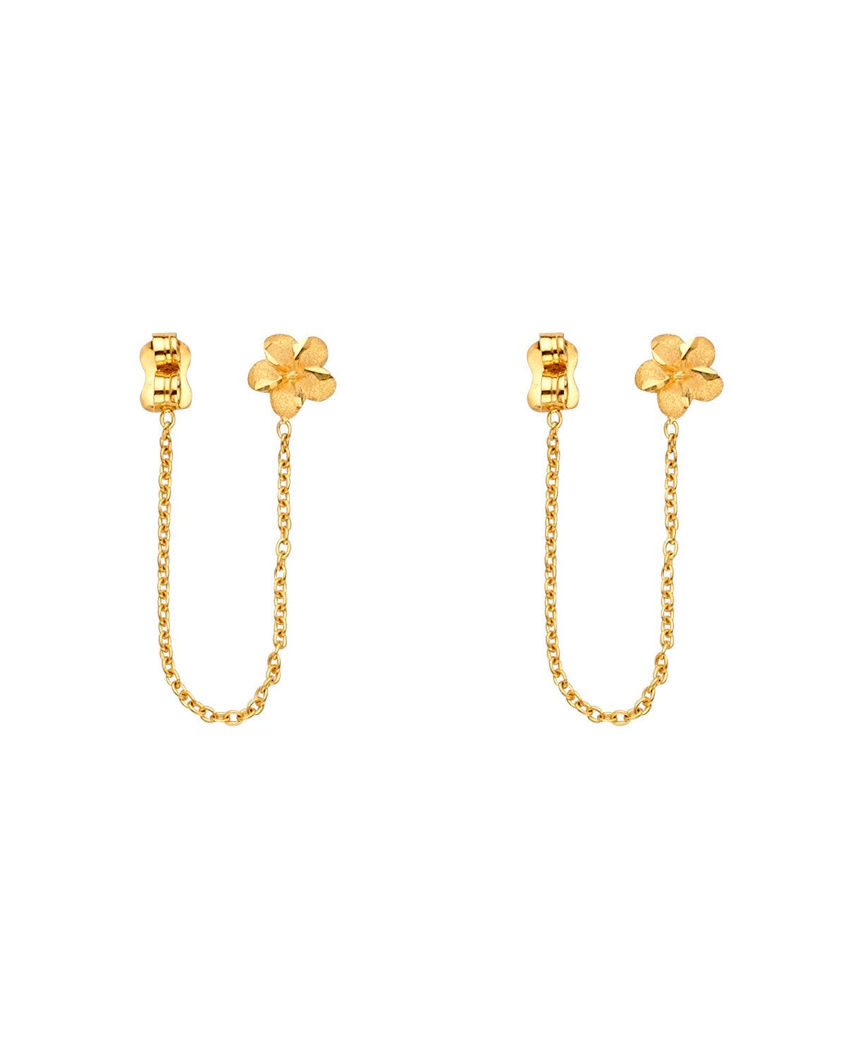 14K Yellow Gold Hanging Earrings (ER-1588)