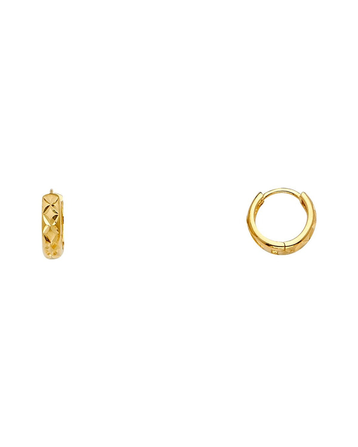 14K Yellow Gold Baby Huggies Earrings (ER-1600)