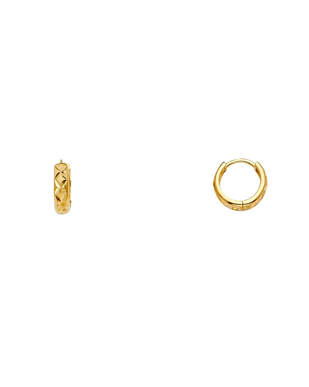 14K Yellow Gold Baby Huggies Earrings (ER-1600)