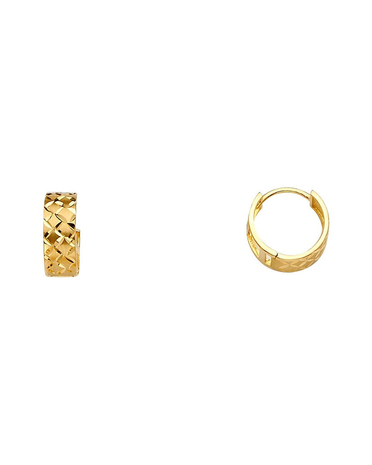 14K Yellow Gold Huggies Earrings (ER-1608)