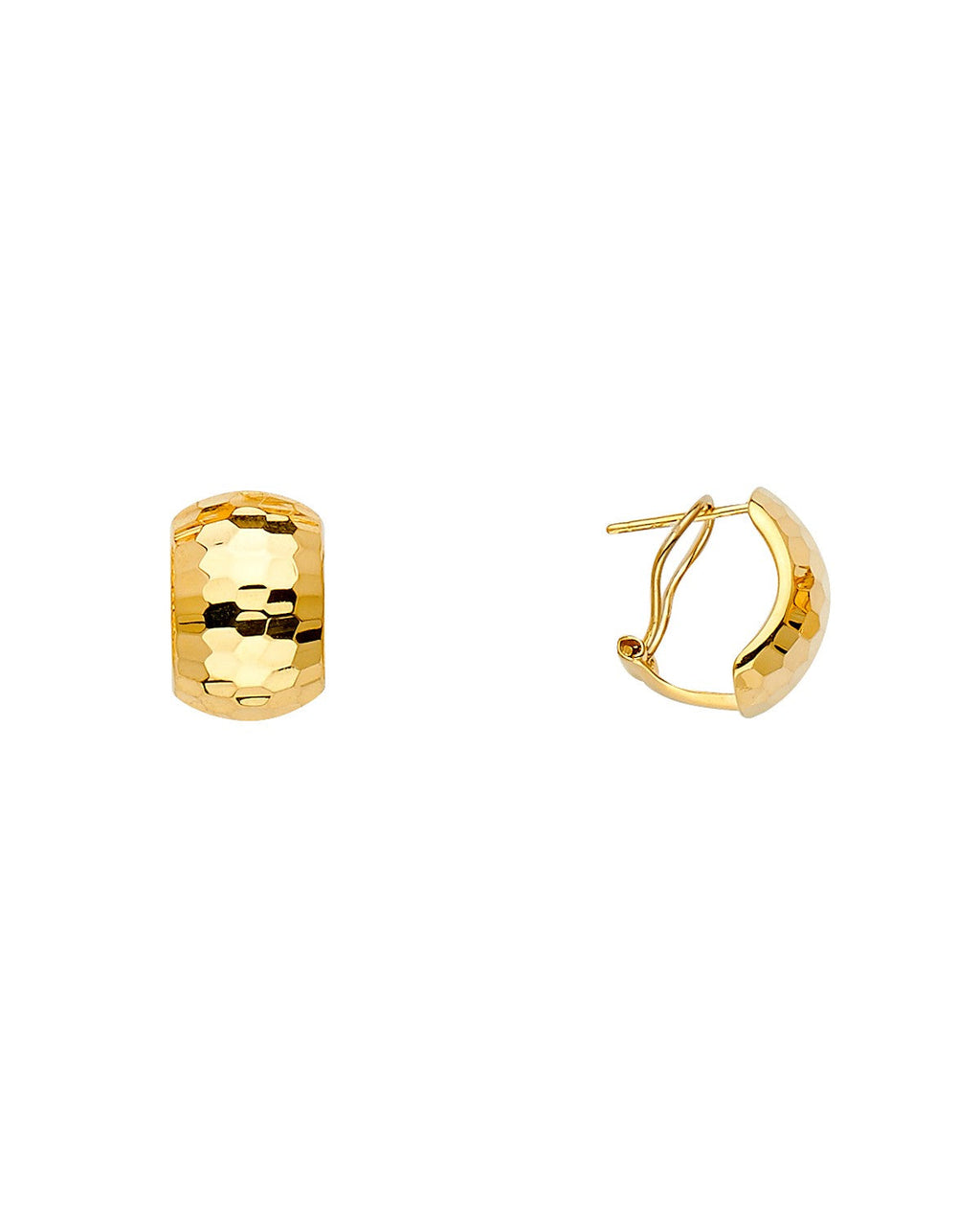 14K Yellow Gold Half Huggies Earrings (ER-1625)