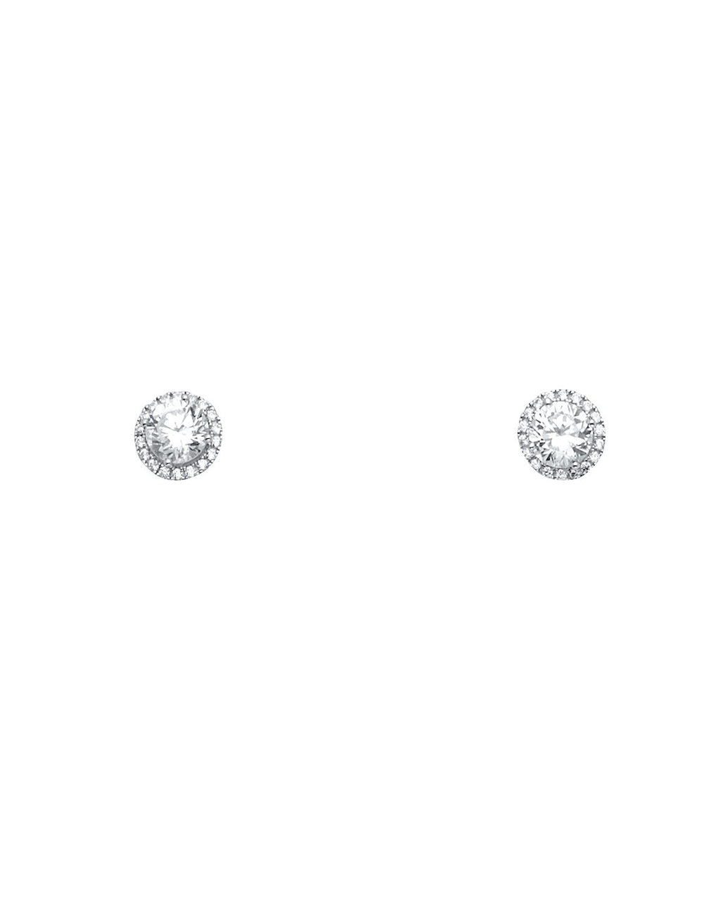 14K White Gold CZ Earrings/Set (ER-1687)