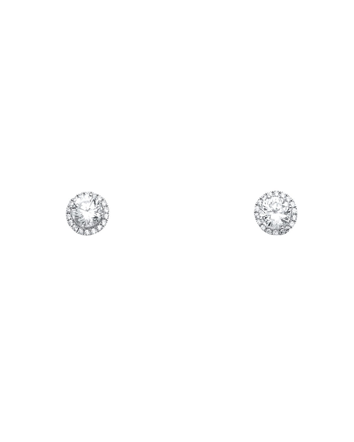 14K White Gold CZ Earrings/Set (ER-1687)
