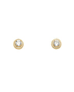 14K Yellow Gold CZ Earrings/Set (ER-1690)