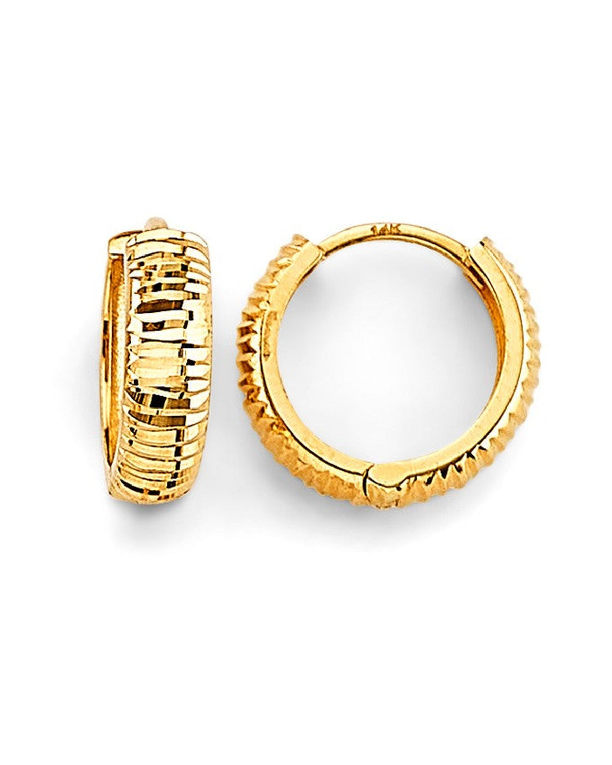 14K Yellow Gold Huggies Earrings (ER-1886)