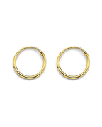 14K Yellow Gold 1mm Tube Endless Hoop Earrings (ER-1912)