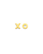 14K Yellow Gold X O Push Back Earrings (ER-1937)