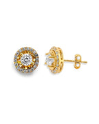 14K Yellow Gold CZ Earrings/Set (ER-1953)