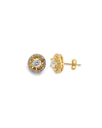 14K Yellow Gold CZ Earrings/Set (ER-1953)