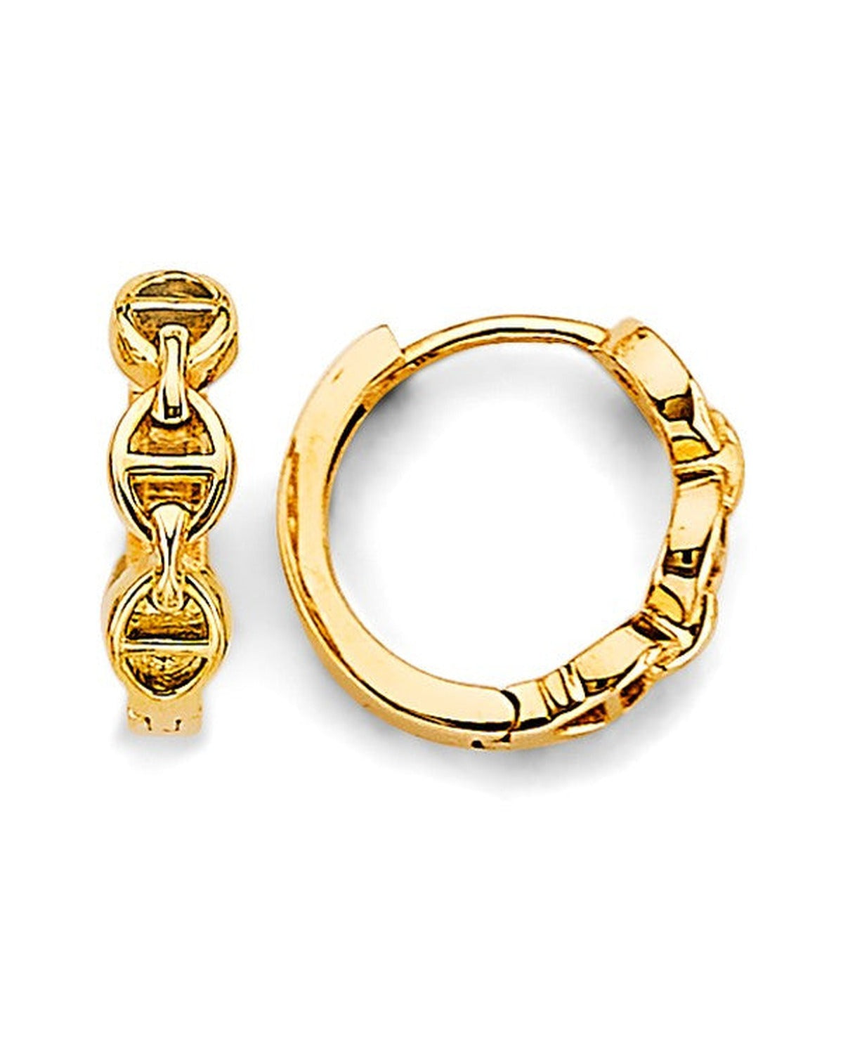 14K Yellow Gold Huggies Earrings (ER-1978)