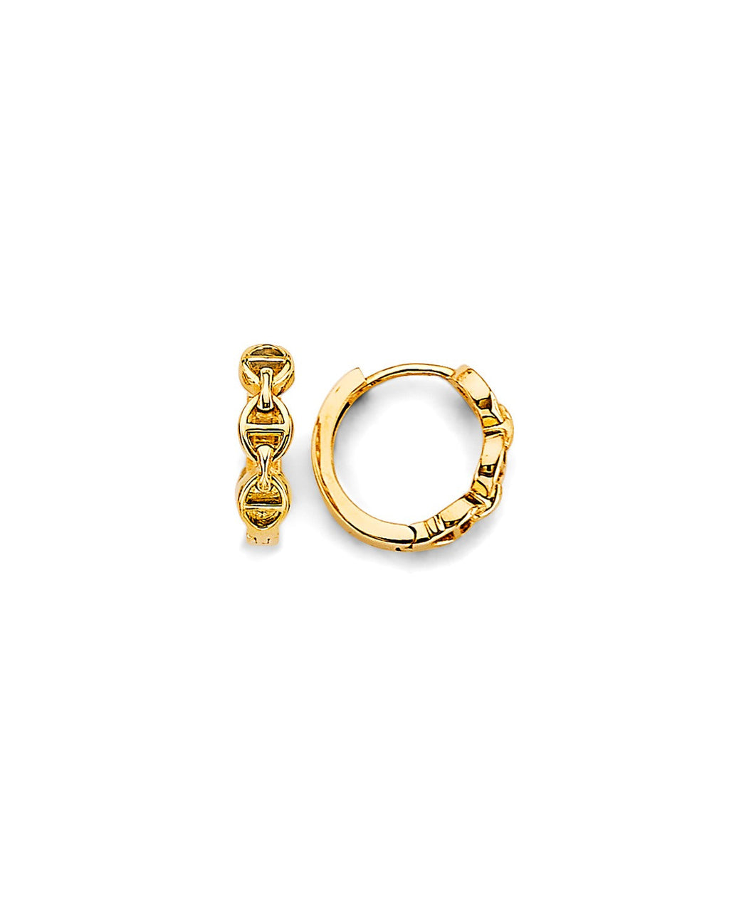 14K Yellow Gold Huggies Earrings (ER-1978)
