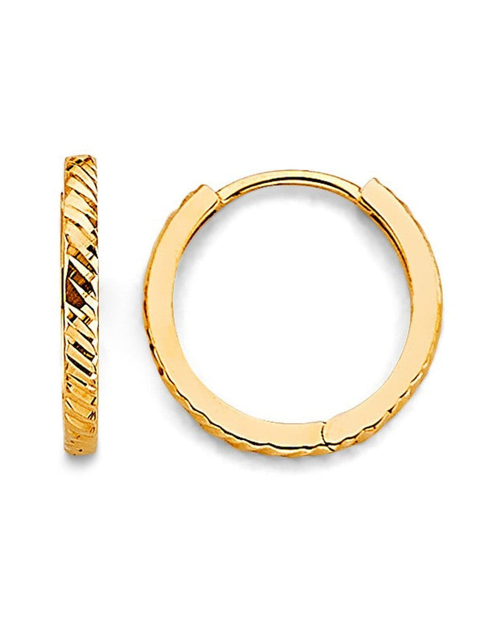 14K Yellow Gold Huggies Earrings (ER-1984)
