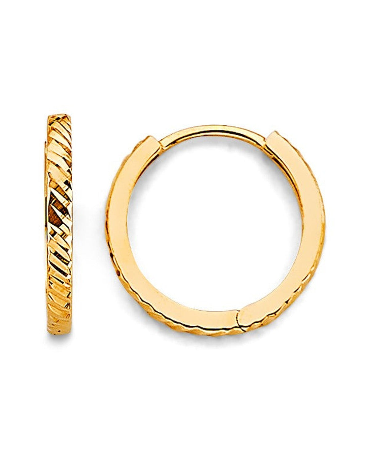 14K Yellow Gold Huggies Earrings (ER-1984)