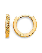 14K Yellow Gold Huggies Earrings (ER-1985)