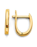 14K Yellow Gold Plain Huggies Earring (ER-1989)