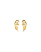 14K Yellow Gold Wing Push Back Earrings (ER-2119)
