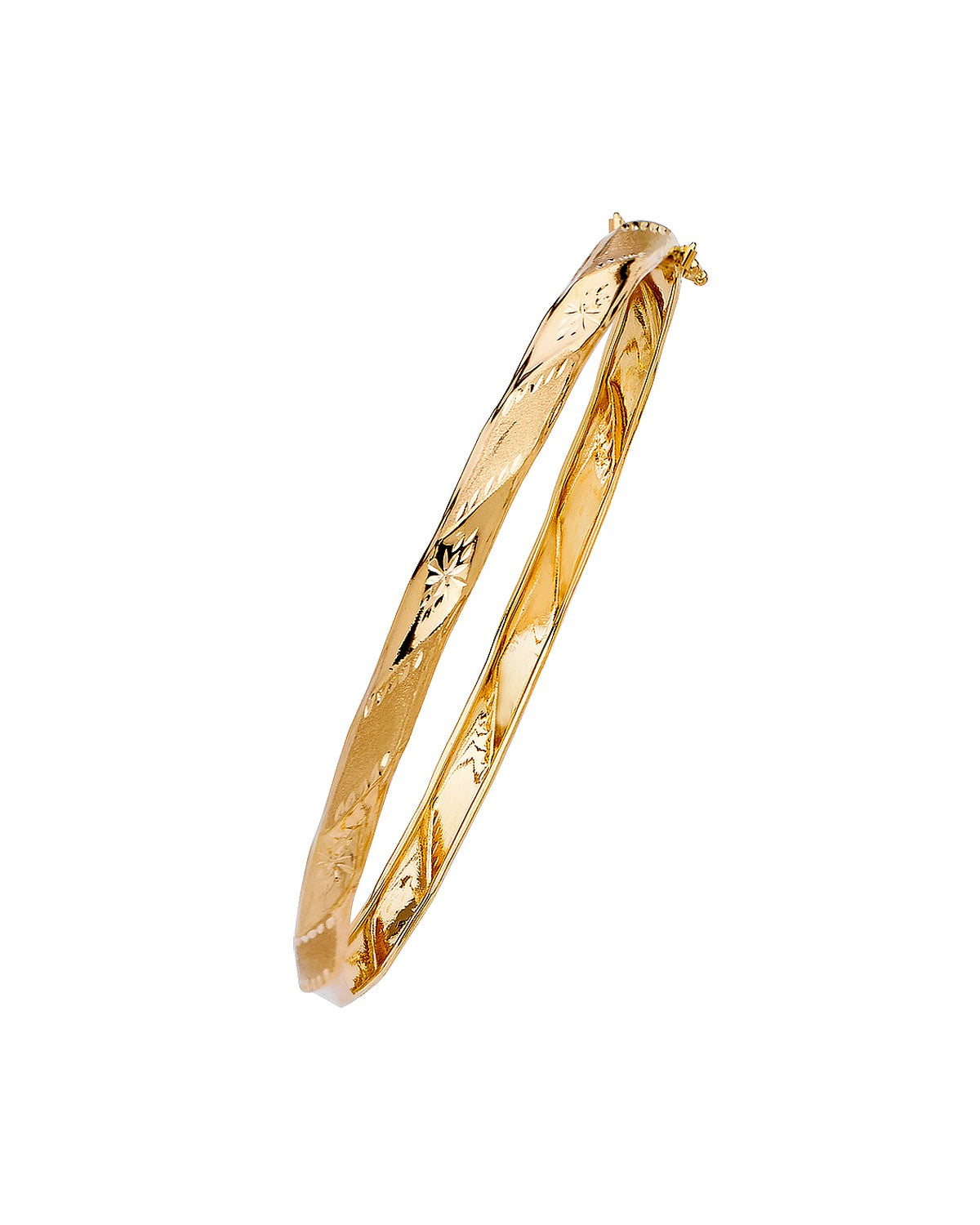 14K Yellow Gold Flexible Bangle (GL-0042)