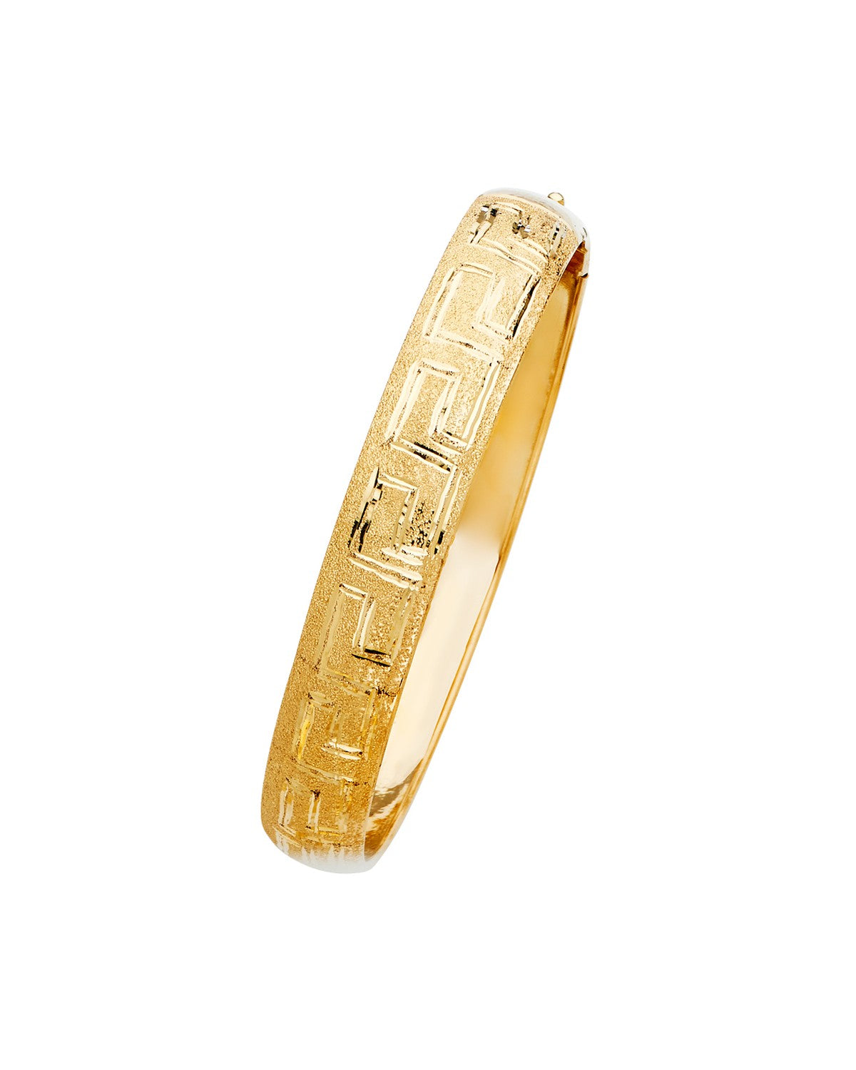 14K Yellow Gold 12mm Flexible Bangle (GL-0064)