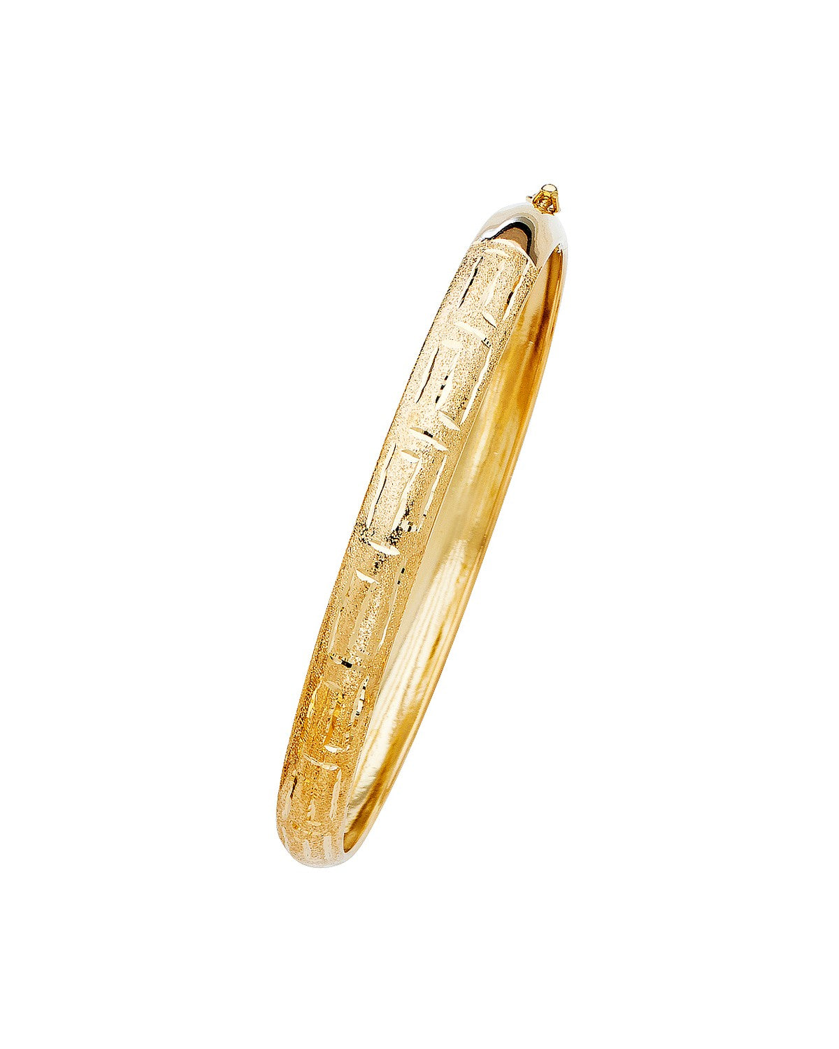 14K Yellow Gold 8mm Flexible Bangle (GL-0067)