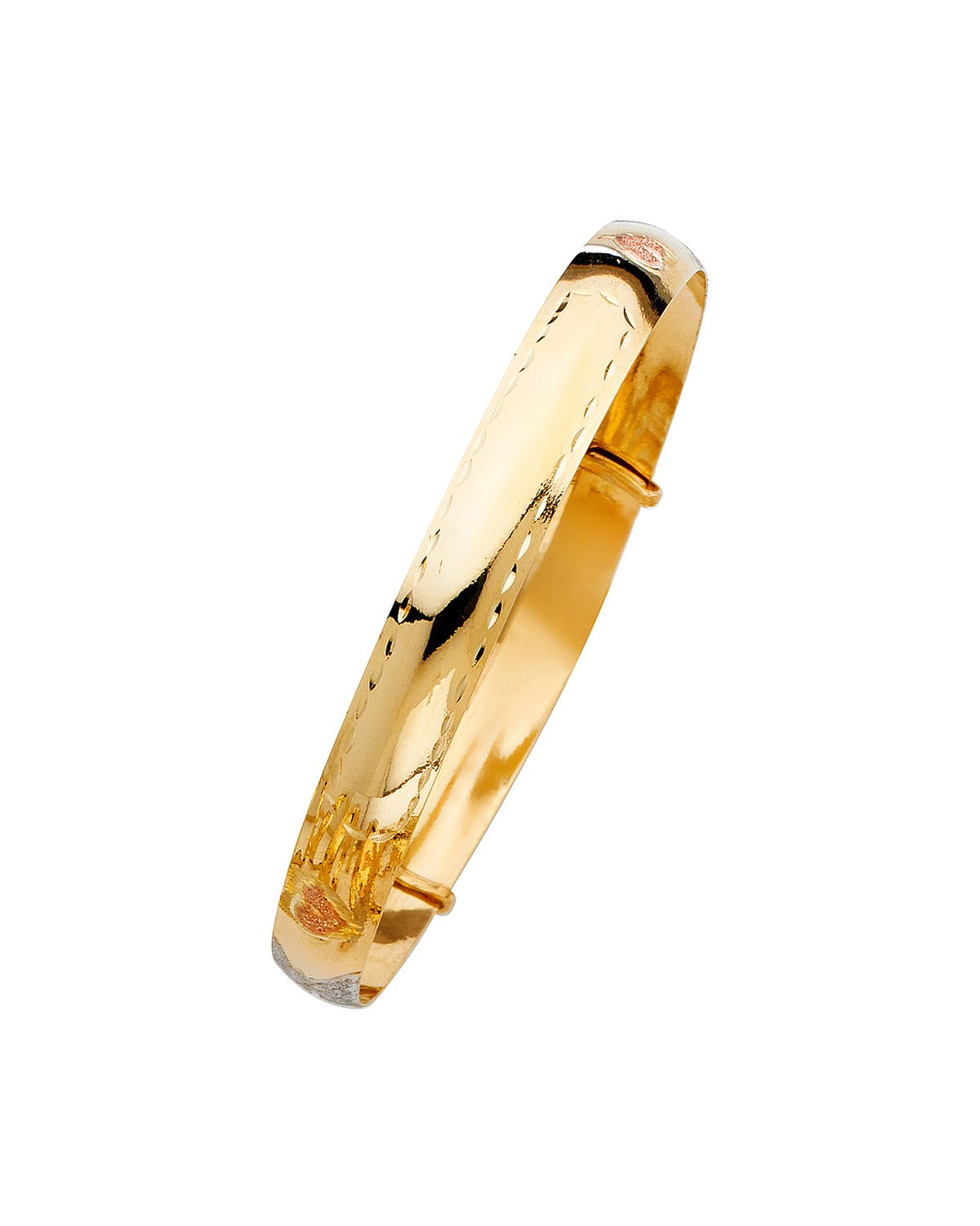 14K Tri-Color Gold 3C Adjustable Bangle (GL-0085)